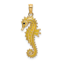 14K 3-D Enamel Seahorse Charm-K7047