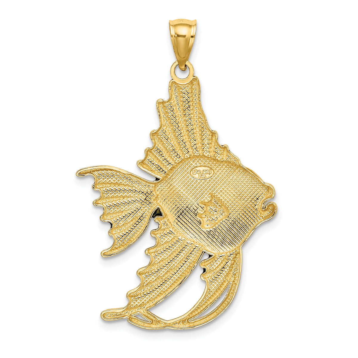 14K w/ Blue Enamel ANGELFISH Charm-K7053