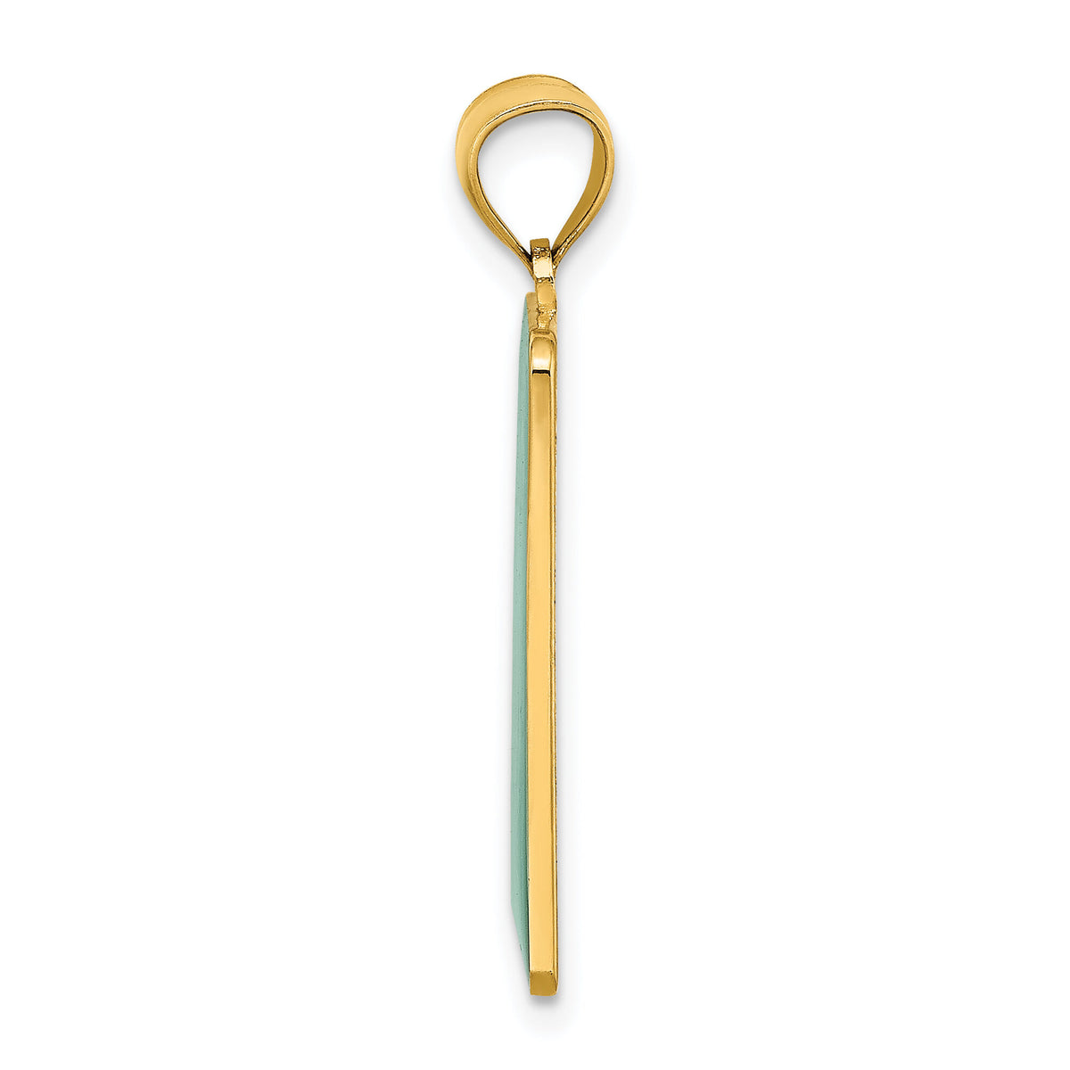 14K Enamel Mile Marker 0/ KEY WEST Charm-K7054