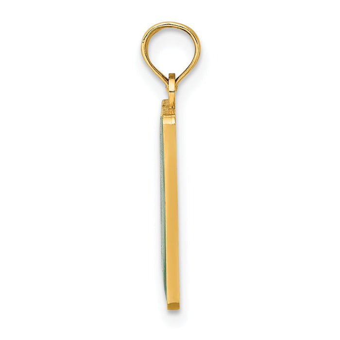 14K EXIT 0 / CAPE MAY with Green Enamel Charm-K7059