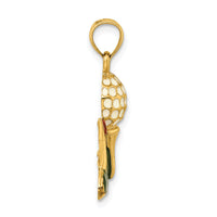 14K W/ Enamel and 2-D Golf Ball Charm-K7065