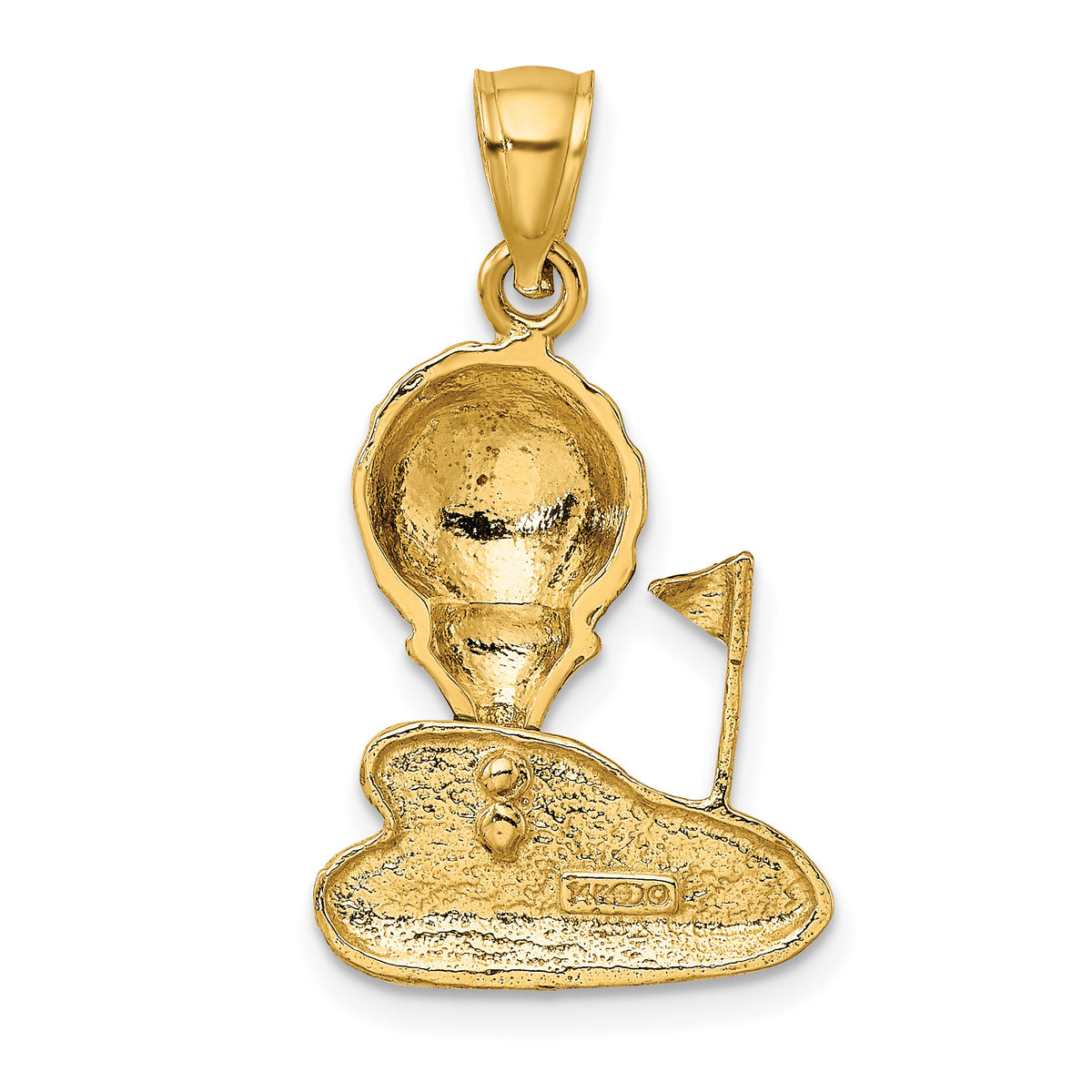 14K W/ Enamel and 2-D Golf Ball Charm-K7065