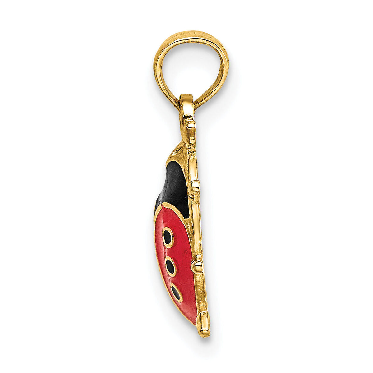 14K Enameled Ladybug Charm-K7068