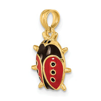 14K Enameled Ladybug Charm-K7068