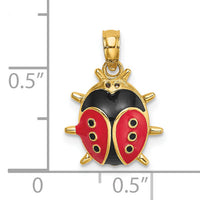 14K Enameled Ladybug Charm-K7068