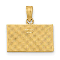 14K Dive Flag W/Red & White Enamel Charm-K7077