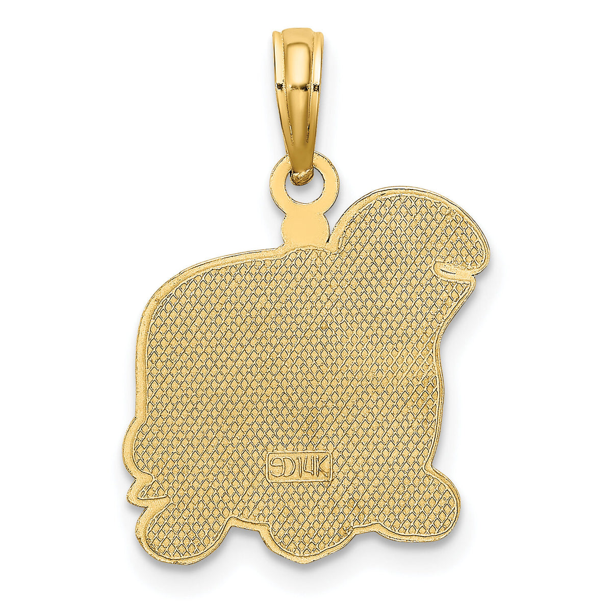 14K Brown, Tan and Black Enamel Turtle Charm-K7084