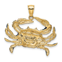 14K Blue Enamel Crab Charm-K7087