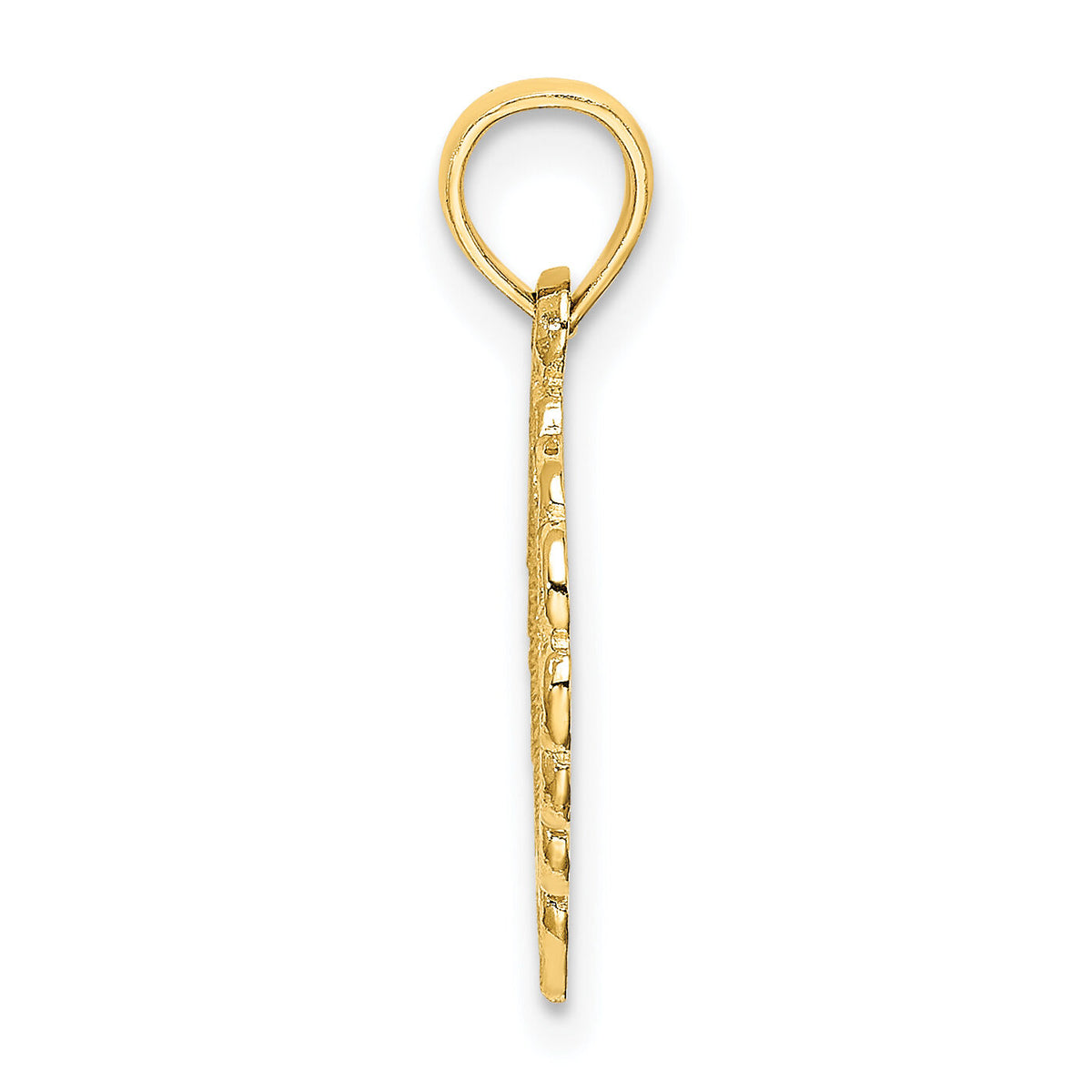 14K Heart w/ Lace Trim Charm-K7097