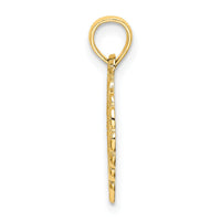 14K Heart w/ Lace Trim Charm-K7097