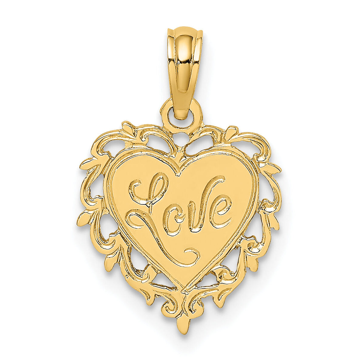 14K Love In Heart Charm-K7098
