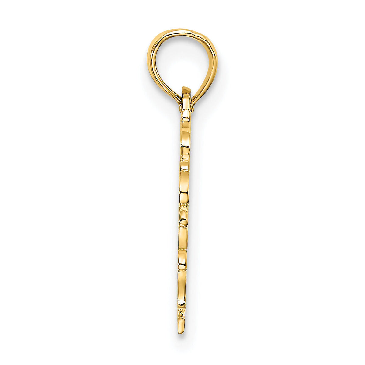 14K Heart w/ Lace Trim Charm-K7099