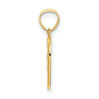 14K Cut-Out and Textured Woven Heart Charm-K7101