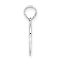 14K White Gold Cut-Out and Textured Woven Heart Charm-K7101W