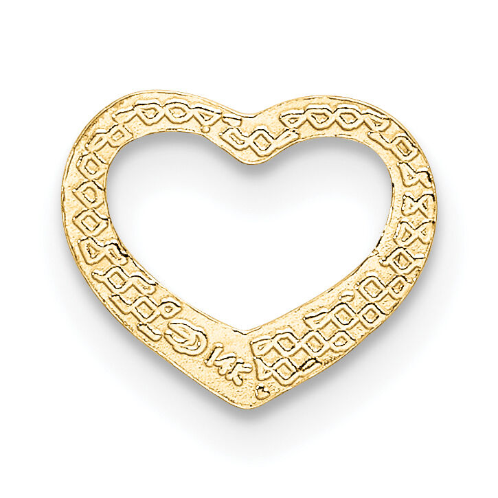 14K Polished Mini Floating Heart Slide-K7108