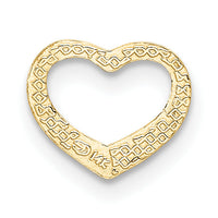 14K Polished Mini Floating Heart Slide-K7108