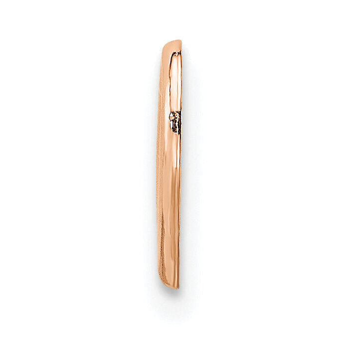 14K Rose Polished Heart Chain Slide-K7108R