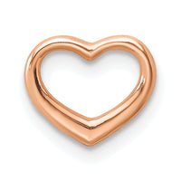 14K Rose Polished Heart Chain Slide-K7108R