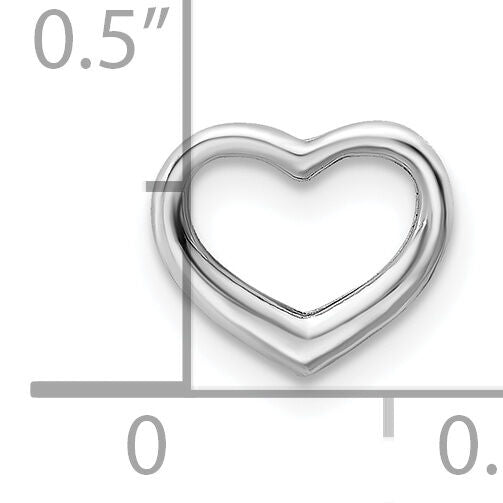 14K White Gold Mini Floating Heart Slide-K7108W