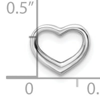 14K White Gold Mini Floating Heart Slide-K7108W