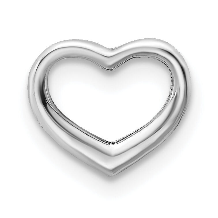 14K White Gold Mini Floating Heart Slide-K7108W