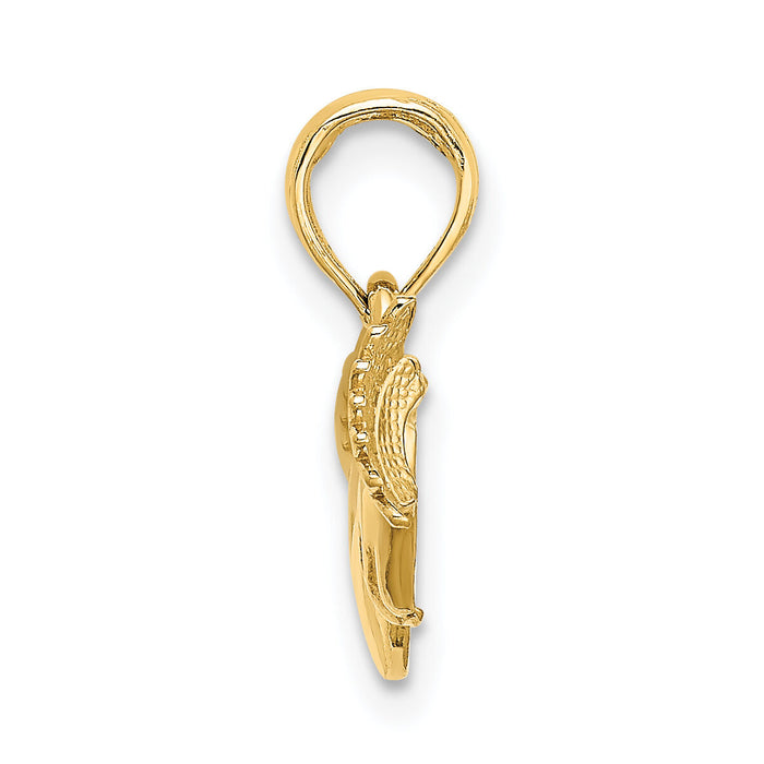 14K Hands Holding Heart Charm-K7110