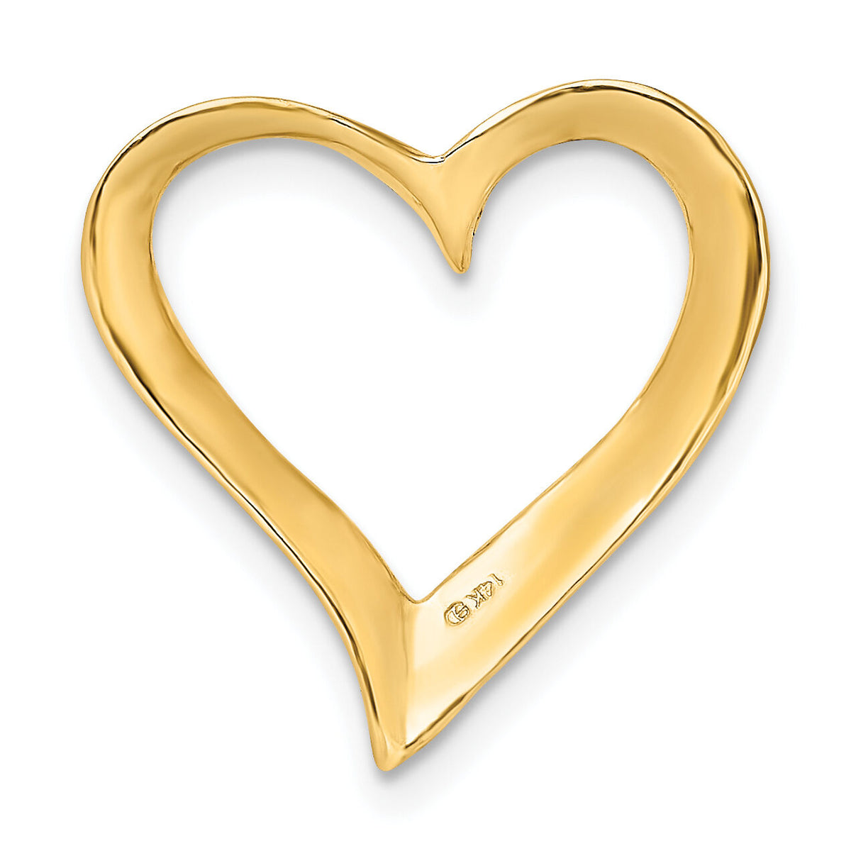 14K Large Floating Heart Slide-K7116