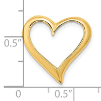 14K Large Floating Heart Slide-K7116