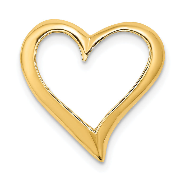 14K Large Floating Heart Slide-K7116