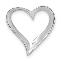 14K White Gold Large Floating Heart Slide-K7116W