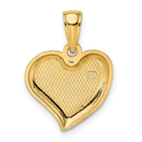 14K Polished Teardrop Heart Charm-K7117