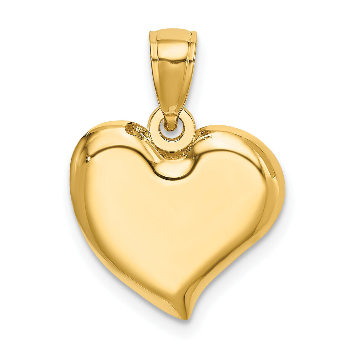 14K Polished Teardrop Heart Charm-K7117