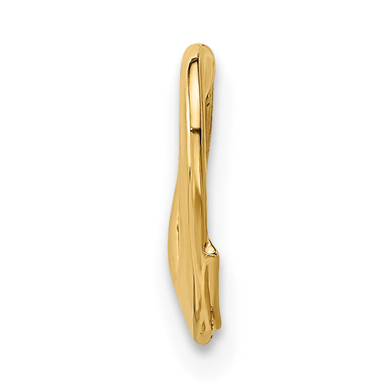 14K Floating Heart Charm-K7119