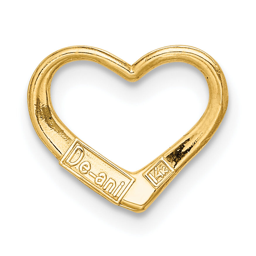 14K Floating Heart Charm-K7119