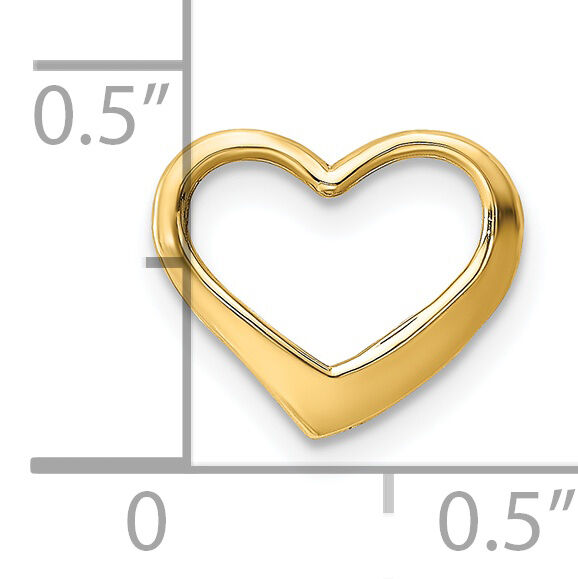 14K Floating Heart Charm-K7119