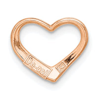 14K Rose Polished Heart Chain Slide-K7119R