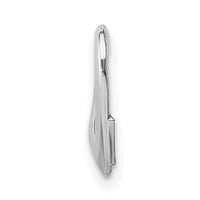 14K White Gold 2-D Floating Heart Charm-K7119W