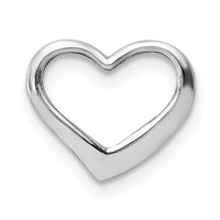 14K White Gold 2-D Floating Heart Charm-K7119W
