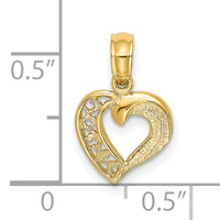 14K Open Mini Heart Charm-K7123