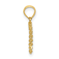14k 3D Rope Heart Pendant-K7125