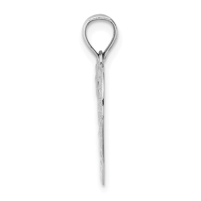 14K White Gold Doves In Heart Charm-K7129W