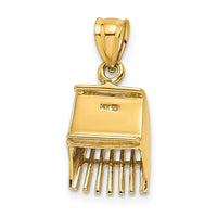 14K 3D Cranberry Scoop Charm-K7134