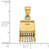 14K 3D Cranberry Scoop Charm-K7134