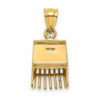 14K 3D Cranberry Scoop Charm-K7134