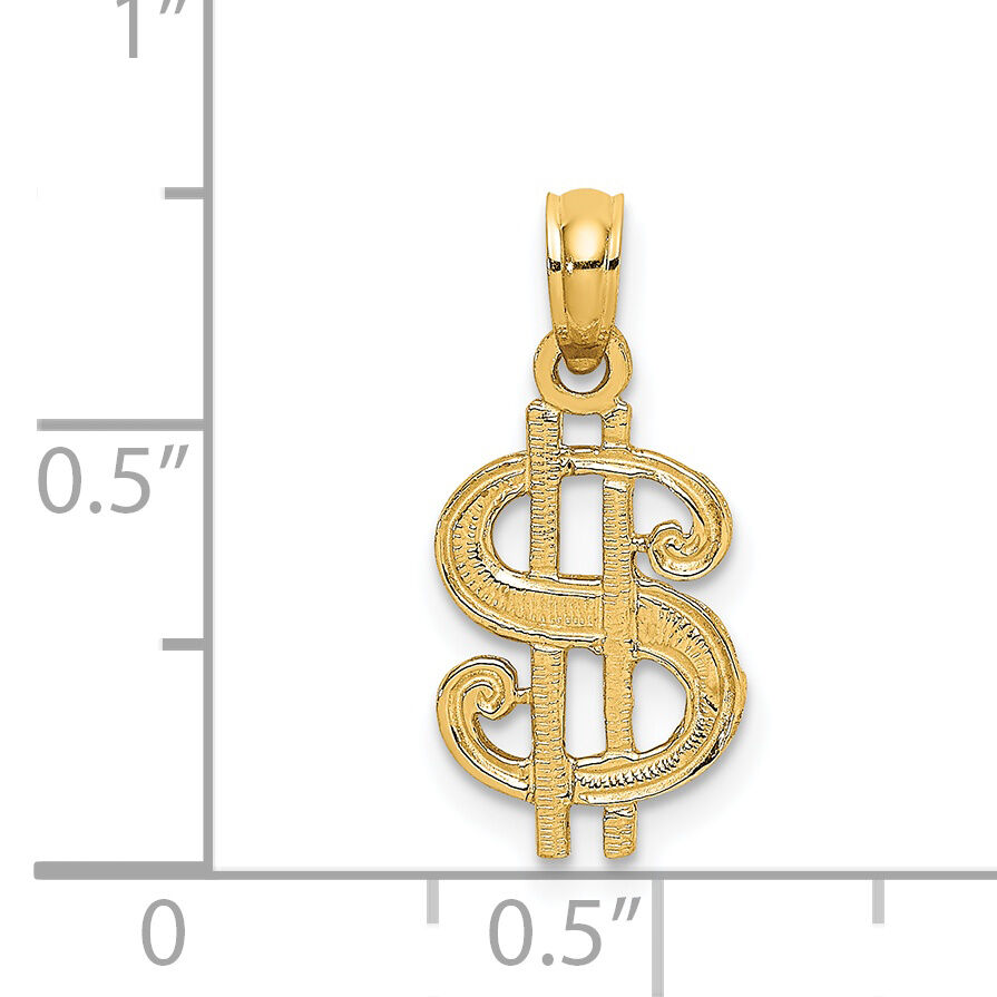14K Dollar Sign Charm-K7136