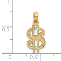 14K Dollar Sign Charm-K7136