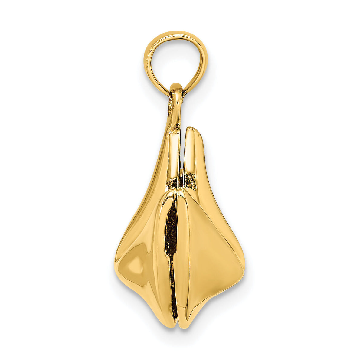14K 3-D Opens Fortune Cookie Charm-K7137