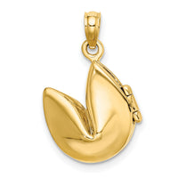 14K 3-D Opens Fortune Cookie Charm-K7137