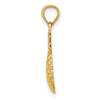14K Textured Pineapple Charm-K7138