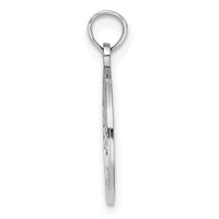14K White Gold Small Tree of Life In Round Frame Charm-K7139W
